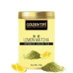 Golden Tips Japanese Lemon Matcha Green Tea Powder Tin Can (50 Gram, 25 cups) - Fast UK Delivery - Image 2