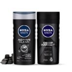 NIVEA Men Shower Gel, Deep Impact Cleansing Body Wash, Men, 250ml And NIVEA Men Shower Gel, Active Clean Body Wash, Men, 250ml - Fast UK Delivery - Image 2