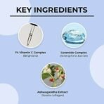 Dr. Sheth's Ceramide & Vitamin C Oil - Free Moisturizer| Lightweight Moisturizer to Hydrate & Brighten Skin | With Vitamin C, Ceramide & Ashwagandha | For Women & Men | 50g - Fast UK Delivery - Image 4