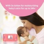 Johnson's Baby Wet Wipes | 216 Wipes (Buy 2 Get 1 Free) | Alcohol & Soap Free | Prevents Rashes & Redness | With 3X Moisturising Lotion | As Mild as Pure Water | Enriched with Glycerin | - Fast UK Delivery - Image 4