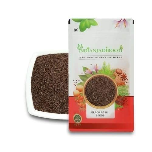 uk41ABXcZbTGL-1-1.jpg IndianJadiBooti Beej Tulsi - Tulsi Manjari - Krishna Tulsi Seed For Eating And Weightloss - Shyama Tulsi Seeds (Edible) - Krishna Basil Seeds - Kali Tulsi Beej - Tukhme Rehan - Ocimum Sanctum,100 Gram - Image 1