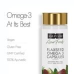 Kapiva Flaxseed Omega 3 Capsules (60N) | Vegetarian Omega 3 | Flaxseed Omega 3 | Better Joint & Heart Health | Omega 3 Tablet - Fast UK Delivery - Image 5