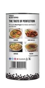 Keya Malbar Black Pepper Powder, 100g Canister - Fast UK Delivery - Image 4