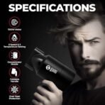 BEARDO Styling Gun Ultra Compact Hair Dryer | 1100 Watts Foldable Hair Dryer | 3 Heat 2 Speed Setting | Hair Dryer For Men | Travel Friendly | Stylish Matte Black Finish | Gift For Brother | Gift For Friends | Gift for Husband - Fast UK Delivery - Image 3