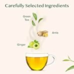 VAHDAM Amla Ginger Tea - 15 Green Tea Bags | Vitamin C Fortified Digestive Health Drink | High Nutrition Pratapgarh Amla Variety | Herbal Tea for Immunity - Fast UK Delivery - Image 3