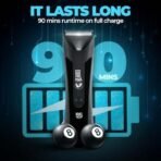 Beardo incrediBALL Trimmer for Men | Ball Trimmer for Men with Skin Safe Tech | No Nicks with Ceramic Blades | Shower friendly IPX5 Water resistant | LED display, LED torch, Dock | Use as per directions | Intimate grooming tool for private parts | Body groomer | Gift For Brother | Gift For Friends - Fast UK Delivery - Image 5