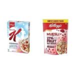Kellogg's Original Special K Low Fat, High in B group Vitamins, Protein 435g, Kellogg's Muesli 21% Fruit and Nut, High in Iron, 750g Breakfast Cereal, Naturally Cholesterol Free, Source of Fibre - Fast UK Delivery - Image 2