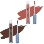 KINDED Liquid Lip Colour Vitamin E Enriched No Transfer Waterproof Long Stay Lipsticks Lip Gloss Set for Girls Women (Pack of 2, 6 ml each, Matte Finish, Shades Rust Crust & Choco Brown) - Fast UK Delivery - Image 2
