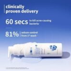 Plum 1% Salicylic Acid Clearly Gentle Gel Face Wash with Blueberry | Helps fight active acne | Gentle & non-drying | For oily, acne-prone skin | Beginner-friendly | All genders | 100% Vegan | 100 ml - Fast UK Delivery - Image 3
