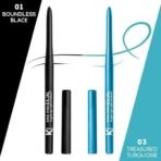KINDED Kind Eyes Kajal 3 in 1 Kohl Kajal Eye Liner Smokey Eye Shadow Waterproof Smudge Proof 18 Hours Colour One Stroke Auto Kajal Pencil (Combo 0.35 gm each, Boundless Black & Treasured Turquoise) - Fast UK Delivery - Image 3