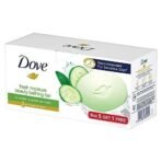 Dove Fresh Beauty Bar (pack of 12) 75g each for Hydrated Skin with Cucumber & Green Tea Leaves scent - Fast UK Delivery - Image 4