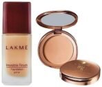 LAKME Invisible Finish Spf 8 Cream Foundation For All Skin Types, Shade 01, 25Ml And 9 To 5 Flawless Matte Light Coverage Complexion Compact, Almond, 8G, 2 Count - Fast UK Delivery - Image 2
