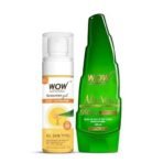 WOW Skin Science Sunscreen Kit - consist of Sunscreen Matte Finish SPF 55 & 99% Pure Aloe Vera Gel - Net Vol 250ml - Fast UK Delivery - Image 2