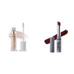 Glam 21 Lip Plumper With Hyaluronic Acid | Lightweight Glossy Finish Plump Lips | 04 Nude Shimmer - 5 Gm & Long Lasting Non-Transfer Lipstick|Creamy Matte Formula - 2.8gm | Nude Hue-27 - Fast UK Delivery