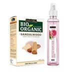 INDUS VALLEY Organic Sandalwood Face Pack (Sandalwood FacePack+RoseWater Toner) -200g+250ml - Fast UK Delivery - Image 2