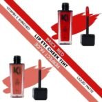 KINDED Lip Eye and Cheek Tint Combo for Women Girls Longlasting Moisturizing Vitamin E Liquid Lip Colour Lipstick Eyeshadow Blush (Matte Finish, Brick Red & Perfect Nude, 9 ml each) - Fast UK Delivery - Image 3