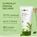 Plum Green Tea Pore Cleansing Face Wash for Oily, Acne Prone, Dry & Combination Skin | with Glycolic Acid | Fight Pimples & Control Excess Oil | Gentle Exfoliating & Non-Drying | Women & Men | 150ml - Fast UK Delivery - Image 3