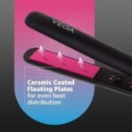 Vega Adore Hair Straightener for Women with Ceramic Coated Plates & Quick Heat-Up, Power ON/OFF Button,, Easy Lock Button, 1 Year Warranty, (VHSH-18), (Made in India), Black - Fast UK Delivery - Image 3