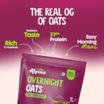 ALPINO High Protein Super Overnight Oats Dark Chocolate 1KG - 21g Protein, Added Nuts & Seeds, Instant Rolled Oats - As Seen on Shark Tank India - Fast UK Delivery - Image 5