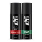 Beardo Legacy & Godfather Perfume Body Spray For Men 150ml Each (Set of 2) Citrus Aromatic Spicy | Deodorant | Deo For Men | Long Lasting Perfume| Christmas gift for men | Gift For Friends | Gift for Men - Fast UK Delivery
