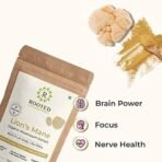 Rooted Actives Lions Mane mushroom Extract (120 g) | Memory, Focus, Brain Powder & Nerve Health. USDA Organic, 38% Beta Glucans - Fast UK Delivery - Image 6