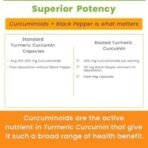 Rooted Actives Curcumin Capsules (95%) With Black Pepper Extract | For Immunity, Joints Cardio Health | 90 Veg Capsules, 500 Mg (Curcumin Capsules (95%) With Black Pepper Extract) - Fast UK Delivery - Image 4
