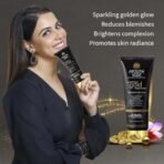Ayouthveda Sparkling 100 ml Gold Face Wash With 24k Gold & Saffron | Face Wash for Glowing Skin Men and Women | Suitable for Normal & Dry Skin (Pack of 1, 100Ml) - Fast UK Delivery - Image 3