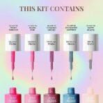 Just Herbs Party Ready Nail Paints Set, 12 Chemical Free Formula, Quick Dry and Glossy Nail Polish Gift Set of 5 (11ml x5) - Fast UK Delivery - Image 7