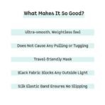mcaffeine Caffeinating Sleeping Eye Mask, Breathable, Lightweight & Ultra-Comfortable, Gender Neutral & Travel Friendly, Made Of Pure Mulberry Silk - Black - Fast UK Delivery - Image 5
