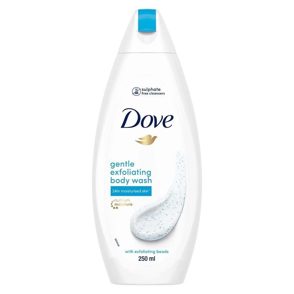 uk41CfVYLa1FL-1-1.jpg Dove Gentle Exfoliating Nourishing Body Wash, Mild Cleanser Moisturizes Skin, Balances Ph, For All Skin Type, 250 ml - Fast UK Delivery - Image 1