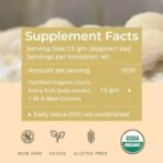 Rooted Actives Lions Mane mushroom Extract (60 g) | Memory, Focus, Brain Powder & Nerve Health. USDA Organic, 38% Beta Glucans - Fast UK Delivery - Image 6