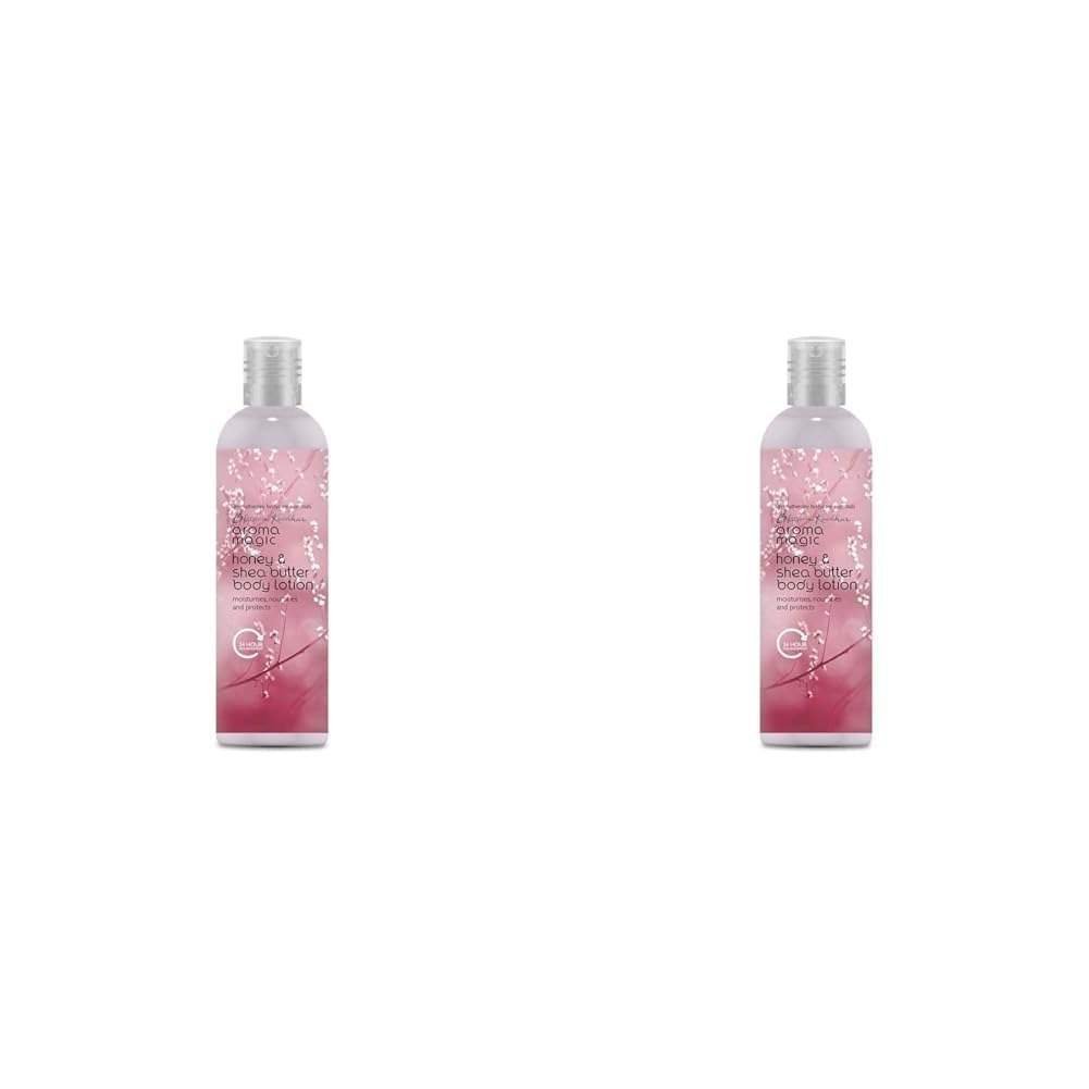 uk41CqgUb-DcL-1-1.jpg Aroma Magic Honey and Shea Butter Body Lotion, 220ml (Pack of 2) - Fast UK Delivery - Image 1