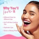 Aqualogica Plump+ Pouty Li-Ph Glossy - Watermelon Slice | Lip Glossy With Strawberry & Hyaluronic Acid | Lightweight, Non-Sticky And Hydrating Formula - 5Ml - Fast UK Delivery - Image 4