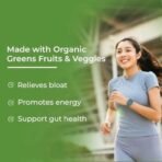 Rooted Actives Superfood Greens & Herbs Daily Veggies supplement | 22 Daily Greens, Probiotics & Enzymes (60 Tablets) | Rich in vitamins, minerals, iron, fiber & antioxidants - Fast UK Delivery - Image 6