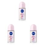 NIVEA Pearl and Beauty 50ml Deo Roll On | With Pearl Extracts & Avocado Oil| 48 H Smooth & Beautiful Underarms| 0% Alcohol | For Women (Pack of 3) - Fast UK Delivery