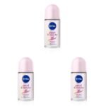 NIVEA Pearl and Beauty 50ml Deo Roll On | With Pearl Extracts & Avocado Oil| 48 H Smooth & Beautiful Underarms| 0% Alcohol | For Women (Pack of 3) - Fast UK Delivery