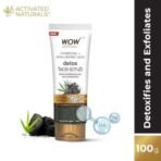 WOW Skin Science Charcoal & Hyaluronic Acid Detox Face Scrub | Deeply Cleanses & Hydrates Skin | Unclogs Pores & Removes Blackheads | Controls Excess Oil | Improves Skin Elasticity | 100g - Fast UK Delivery - Image 4