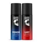 Beardo Power & Lust Perfume Body Spray (Set of 2) Get compliments with Long lasting Fougere, Aromatic Deodorant Brand | Christmas gift for men | Gift For Friends | Gift for Men - Fast UK Delivery - Image 2