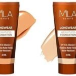 MILA Beaute Longwear Weightless Foundation | Liquid Foundation | Shade - (204 Soft Beige, 30ml) Longwear Weightless Foundation | SPF 15 & Vitamin E | Shade - (303 Coffee Toffee, 30ml) - Fast UK Delivery
