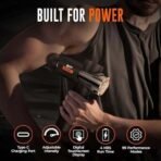 Beardo Deep Tissue Massage Gun | Sports Massager | Full Body Massager Machine for Pain Relief | 99 Performance Modes | Massage Machine for Body Pain | Faster Muscle Recovery with Multiple Attachments | Massage Gun For Men - Fast UK Delivery - Image 4