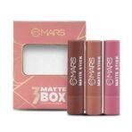 MARS PREMIUM Matte Box Set of 3 Lipsticks for Women | Long-Lasting | Smooth Finish | Moisturising | One Swipe Pigmentation (3x3.2 gm) (05-Blushed & Nudes)-SH7711 - Fast UK Delivery - Image 2