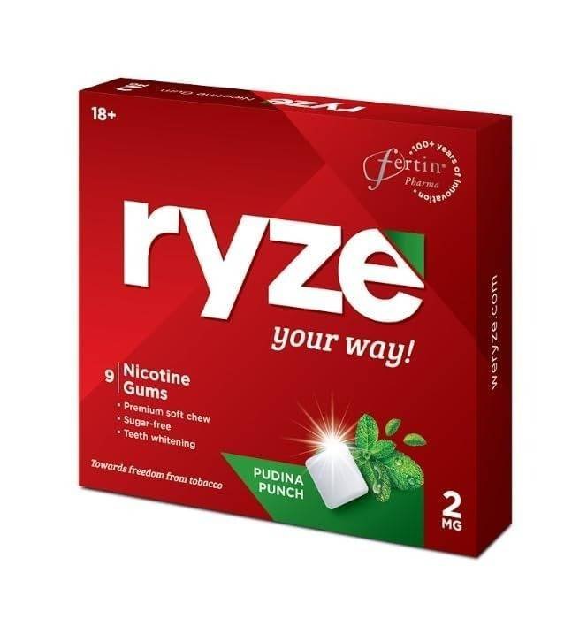 uk41E1HBsKs9L-1-1.jpg RYZE Nicotine Gum 2mg | Pudina Punch | Soft Chew| Quitting Smoking & Chewing | Smoking Cessation |(9 Gums Each Pack) x Pack of 50 - Image 1