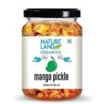 Natureland Organics Mango Pickle 350 Gm - Organic Healthy Pickles - Fast UK Delivery