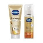 Vaseline Gluta-Hya Flawless Glow, 200ml + Vaseline Sun Protect & Cooling Body Serum Lotion, SPF 30, 180ml - Fast UK Delivery - Image 2