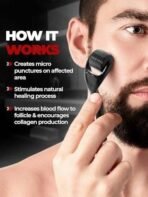 Beardo Derma Roller For Hair Growth 0.5 mm with 540 Chromium Needles | Reverse Signs of Aging | Dermaroller Increases Collagen production Repairs Damaged Hair | For Hair Fall, Hair Thickening - Fast UK Delivery - Image 4