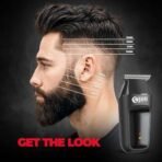 Beardo Apex Go Trimmer for Men - 80-Min Run Time - Powerful 5500 RPM motor - Compact Travel-Friendly Design - Self-Sharpening Blades, 3 Comb Attachments, Type-C Charging, Digital Display | Gift For Brother & Friends - Fast UK Delivery - Image 6