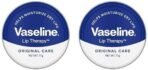 Vaseline Lip Tins Original Care, 17G|Infused With Vitamin E To Hydrate & Moisturize Dry Lips. (Pack Of 2), Clear - Fast UK Delivery - Image 2