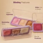 Hilary Rhoda Get Glow Highlighter Palette | Ultra Blendable & Long Lasting | Shimmer Finish & Illuminating Glow | Highly Pigmented & Easy To Blend Shades | 3 Shades in 1 Palette - 15g (Shade - 03) - Fast UK Delivery - Image 5
