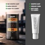 Beardo Sport Sunscreen Stick| Easy Reapplication | SPF 50 Pa+++ Broad Spectrum, UVA/UVB Rays Protection| Hyaluronic Acid & Bamboo Extract For Hydration | No White Cast 20g - Fast UK Delivery - Image 6