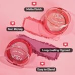 MILA Beaute Blush Babe Powder Blush | Matte Finish Long-Lasting Pigment | Easy to Blend | Non-Drying With Rosehip Oil, Jojoba Oil and Vitamin E | Shade (Cosmo Pink, 5g) - Fast UK Delivery - Image 7